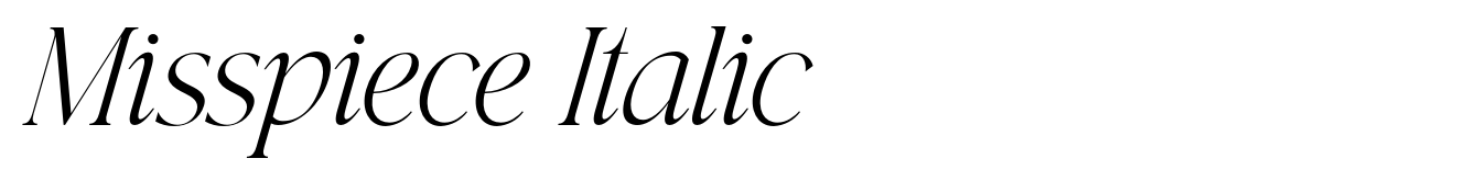 Misspiece Italic